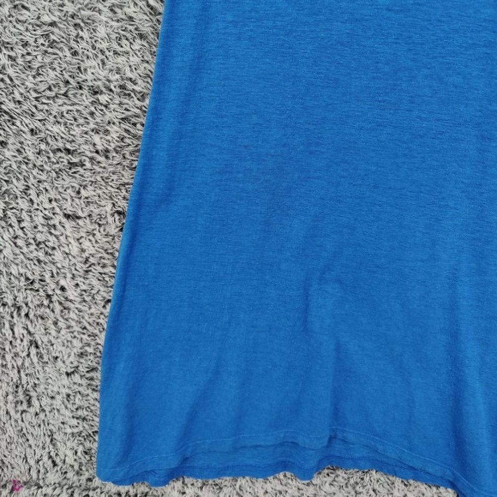 Eileen Fisher Womens Coastal Minimalist Hemp Cotton Dress M Blue Asymmetric Hem - Picture 11 of 16